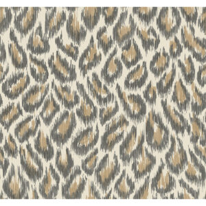 Electra Bronze Leopard Spot String Wallpaper