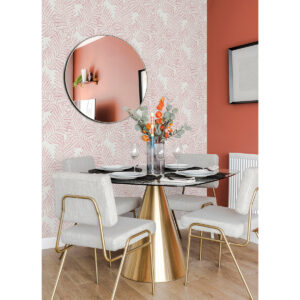 Finnley Pink Inked Fern Wallpaper