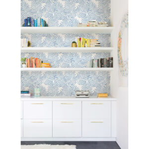 Finnley Blue Inked Fern Wallpaper