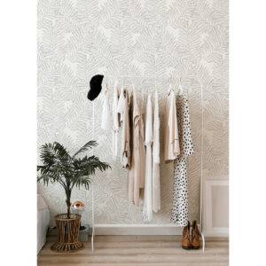 Finnley Grey Inked Fern Wallpaper