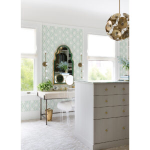 Rion Green Trellis Wallpaper