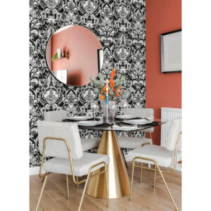 Sadie Black Parisian Damask Wallpaper