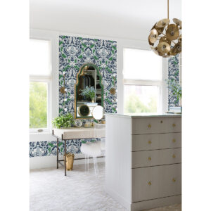 Sadie Green Parisian Damask Wallpaper