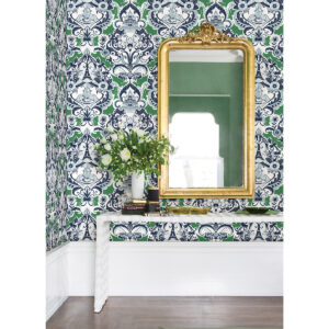 Sadie Green Parisian Damask Wallpaper