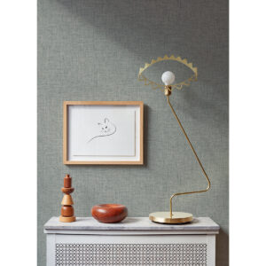 Bentley Slate Faux Linen Wallpaper