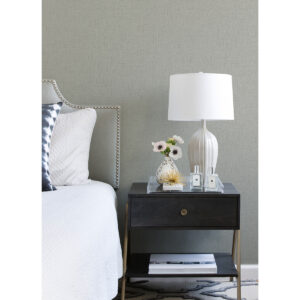 Bentley Grey Faux Linen Wallpaper