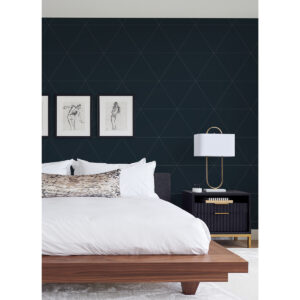 Twilight Black Geometric Wallpaper