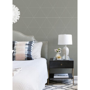 Twilight Silver Geometric Wallpaper