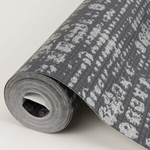 Celeste Silver Circle Grid Wallpaper