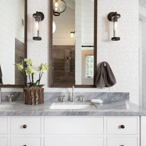 Namari Silver Distressed Tile Wallpaper