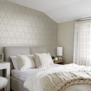 Latona Platinum Diamond Geometric Wallpaper