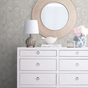 Demir Grey Distressed Geometric Wallpaper