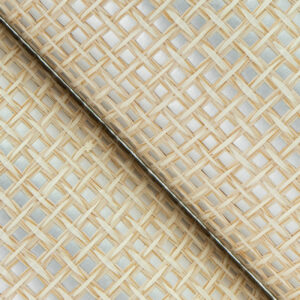 Aki Silver Basketweave Wallpaper