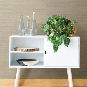 Galan Silver Grasscloth Wallpaper