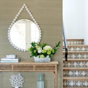 Galan Silver Grasscloth Wallpaper