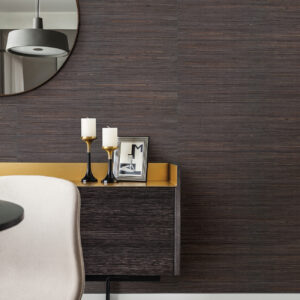 Shandong Charcoal Grasscloth Wallpaper