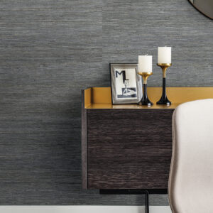 Shandong Slate Grasscloth Wallpaper