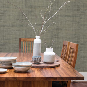 Cheng Light Grey Woven Grasscloth Wallpaper