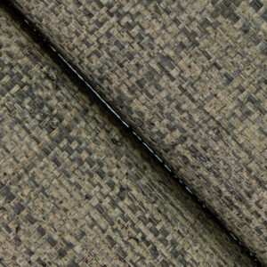 Cheng Light Grey Woven Grasscloth Wallpaper