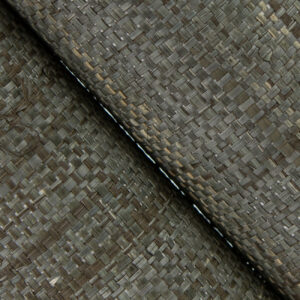 Cheng Grey Woven Grasscloth Wallpaper