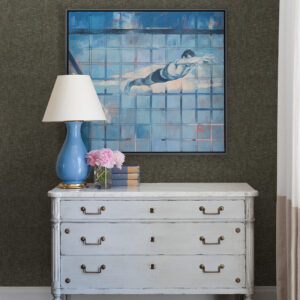 Genji Dark Grey Woven Wallpaper