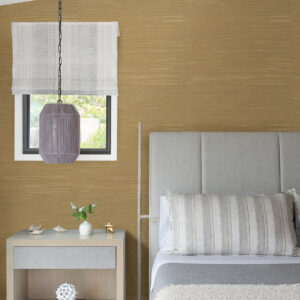 Zhilan Olive Grasscloth Wallpaper