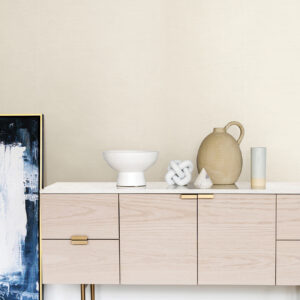 Hien White Grasscloth Wallpaper