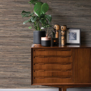 Anhui Black Grasscloth Wallpaper
