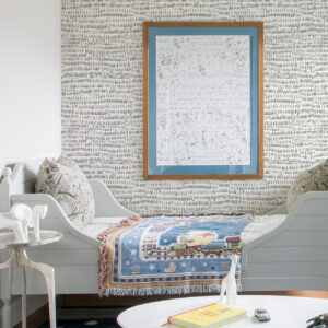 Runes Grey Brushstrokes Wallpaper