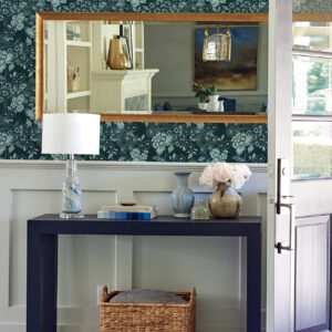 Irina Navy Floral Blooms Wallpaper