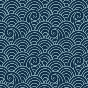 Alorah Navy Wave Wallpaper