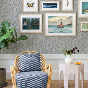 Alorah Grey Wave Wallpaper