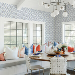 Gallina Blue Trellis Wallpaper