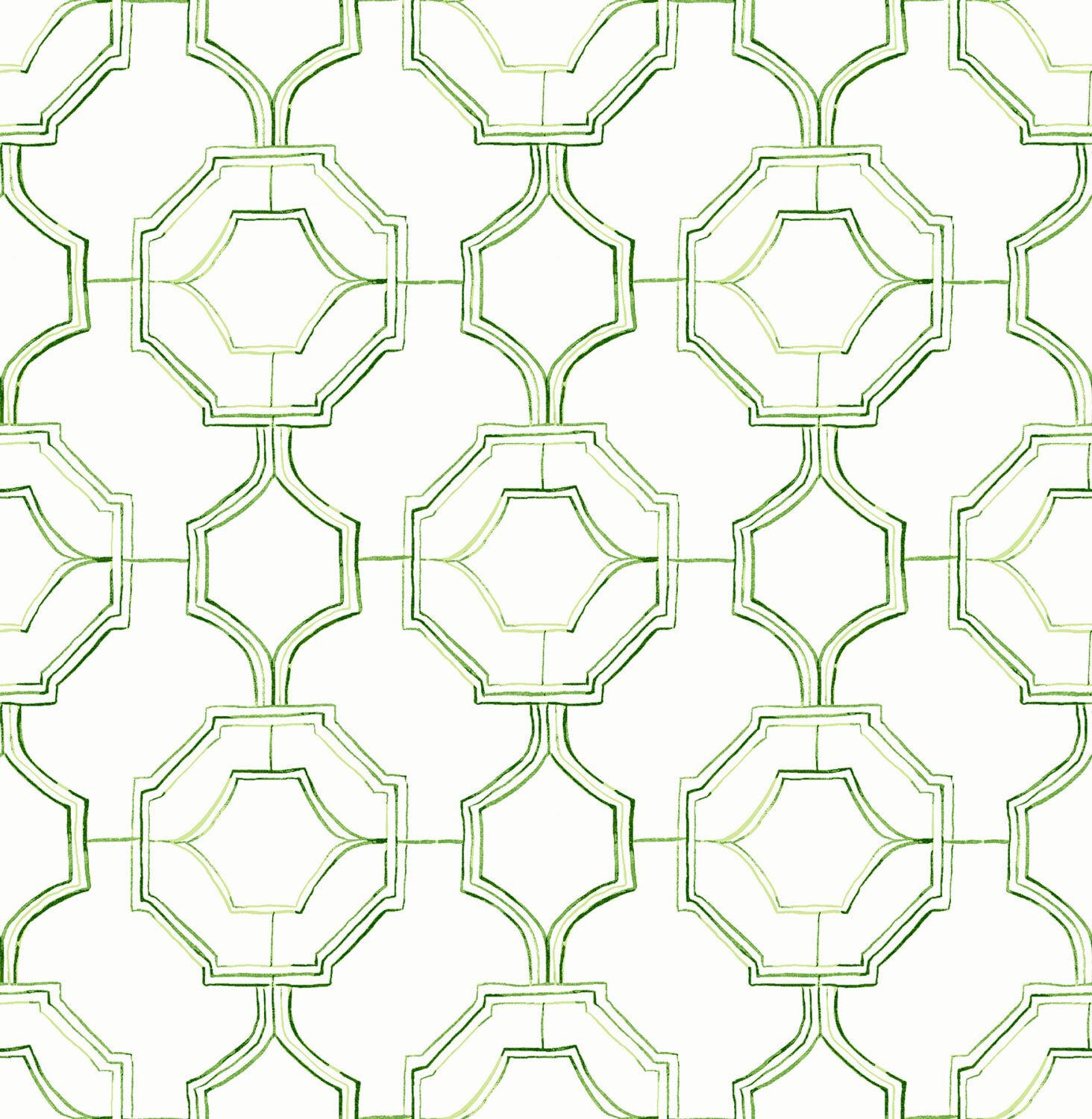 Gallina Green Trellis Wallpaper