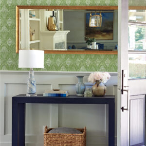 Grady Green Dotted Geometric Wallpaper