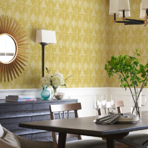 Grady Yellow Dotted Geometric Wallpaper