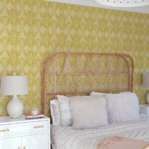 Grady Yellow Dotted Geometric Wallpaper
