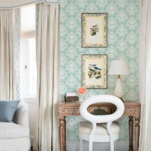 Keaton Aqua Medallion Wallpaper