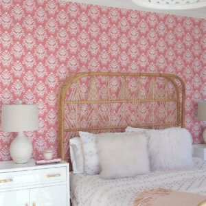 Keaton Coral Medallion Wallpaper