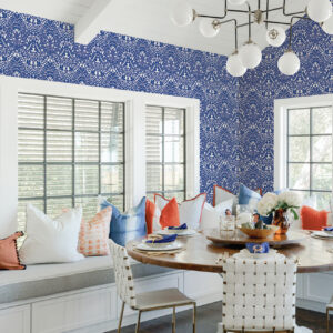 Marni Blue Fruit Damask Wallpaper