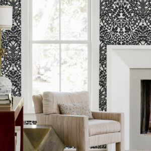 Marni Black Fruit Damask Wallpaper