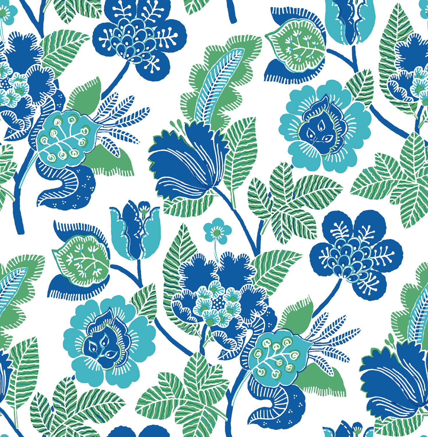 Jana Green Jacobean Wallpaper