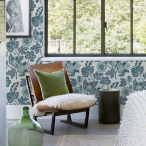 Jana Teal Jacobean Wallpaper