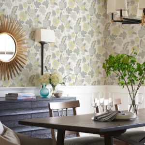Jana Light Grey Jacobean Wallpaper