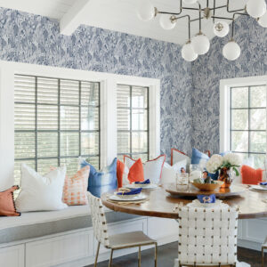 Bannon Blue Leaves Wallpaper