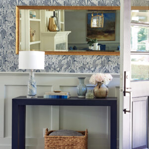 Bannon Blue Leaves Wallpaper