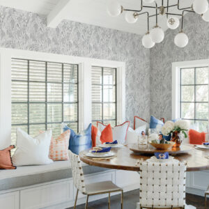 Bannon Grey Leaves Wallpaper