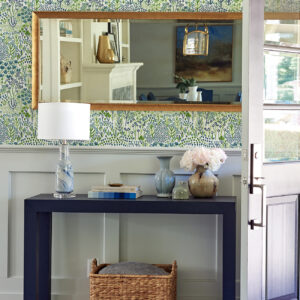 Chilton Teal Wildflowers Wallpaper