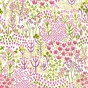 Chilton Pink Wildflowers Wallpaper
