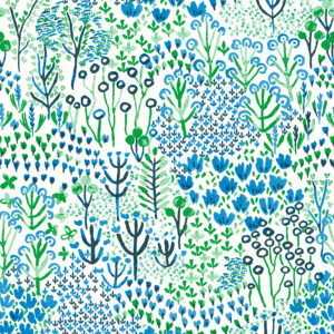 Chilton Blue Wildflowers Wallpaper
